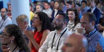 People in audience at event